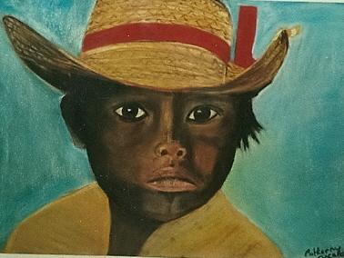 Craie pastel Enfant du Mexique photo d'un livre .